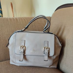 Kate Spade Light Gray Double Handle Satchel